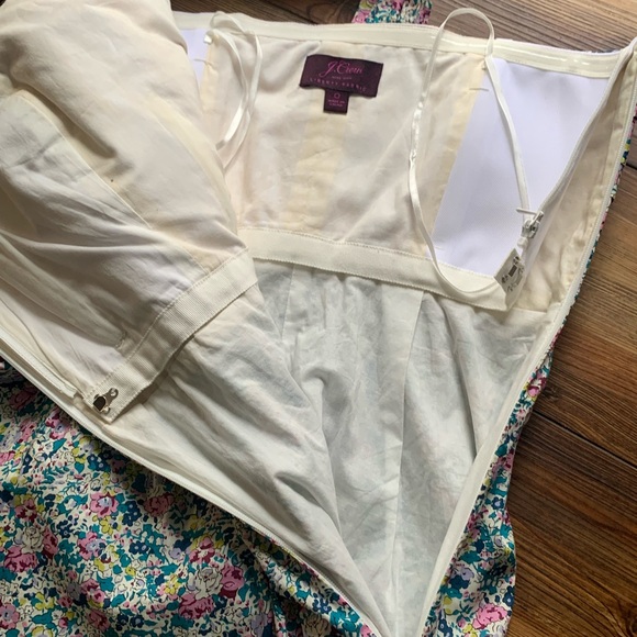 J.CREW One-Shoulder Dress Liberty Claire-Aude Floral Sz 0 Island Multi - Picture 6 of 11